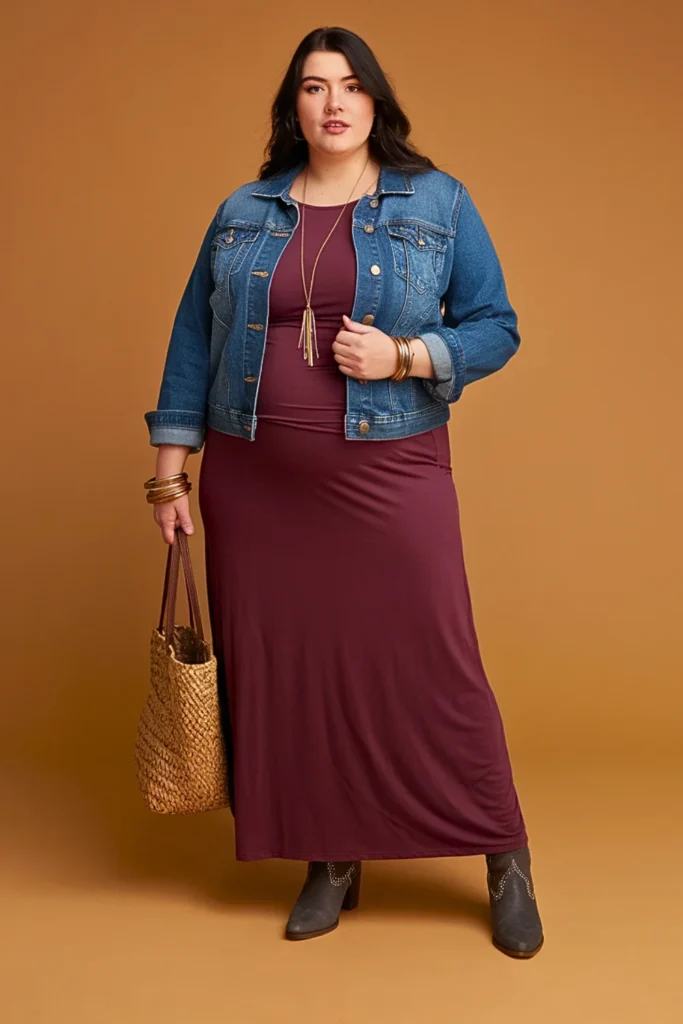 Plus Size Casual Wrap Top and Straight Leg Trousers Autumn Outfit