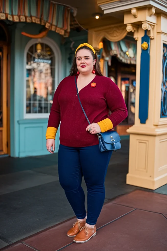 Plus Size Fall Snow White Apple Red Sweater Disney Outfit