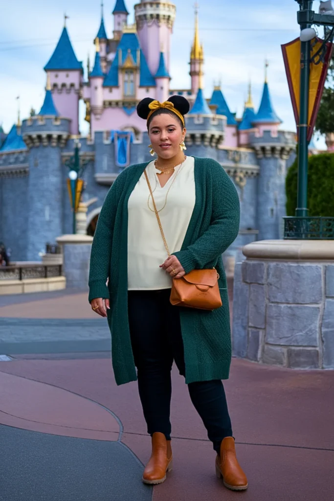 Plus Size Fall Tiana Green Cardigan Comfort Disney Outfit