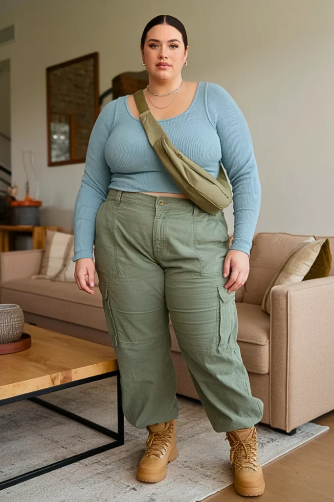 Plus Size Cute Thermal Top Autumn Outfit