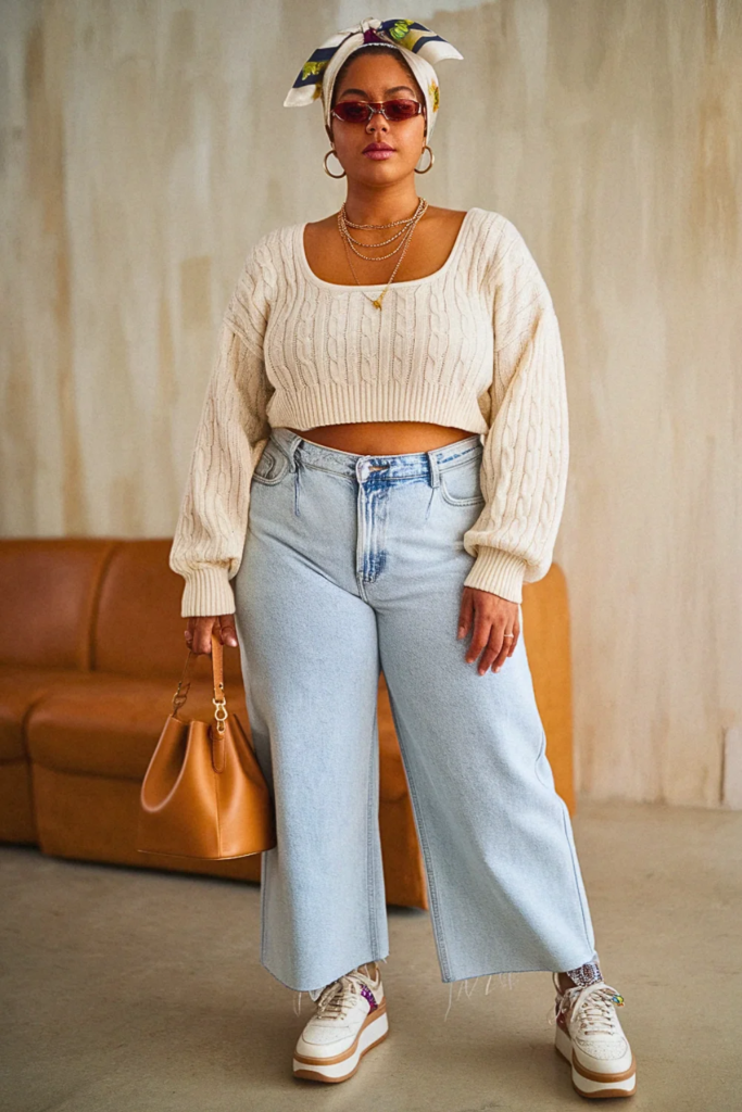Plus Size Graphic Tee and Slip Skirt Fall Outfit