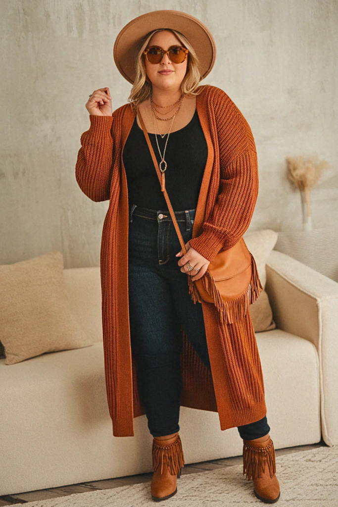 Plus Size Bomber Jacket and Leggings Fall Outfit