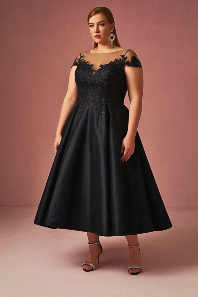 Trumpet Silhouette Black Wedding Dress