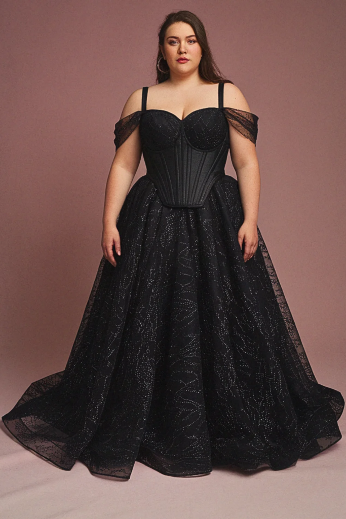 Convertible Multi-Way Black Wedding Dress