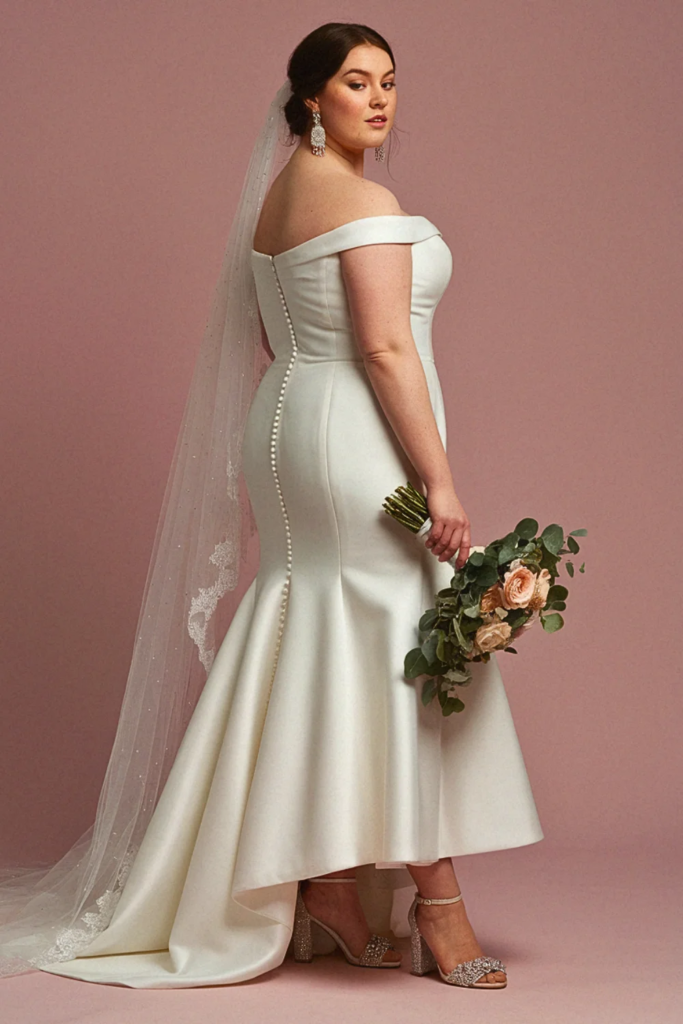 Off-Shoulder Trumpet Dress
