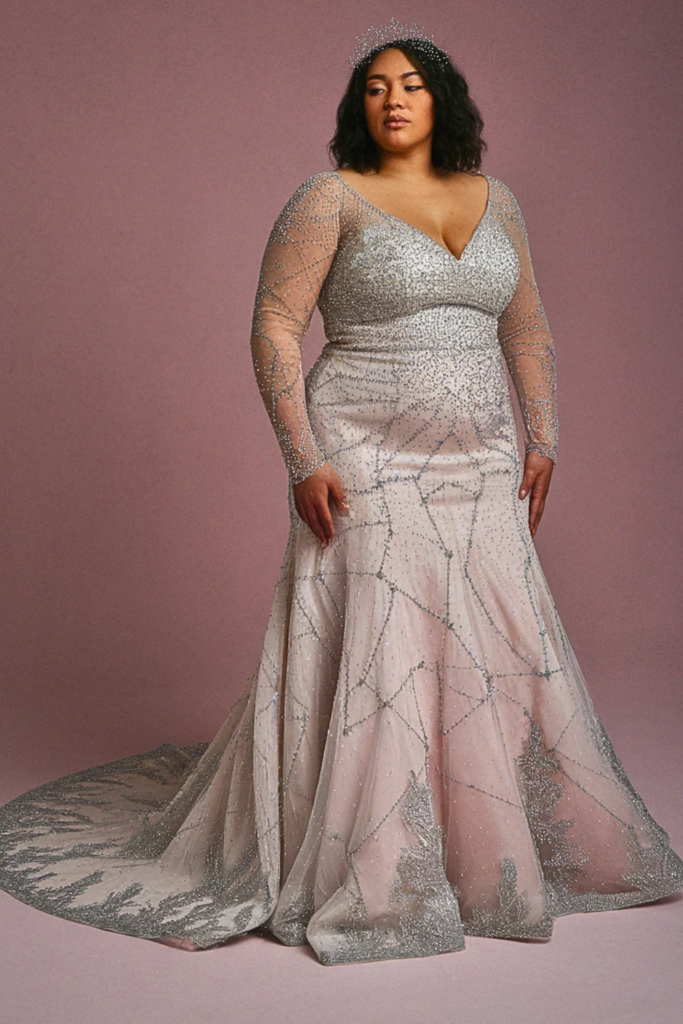 Silver Beaded Celestial Dress