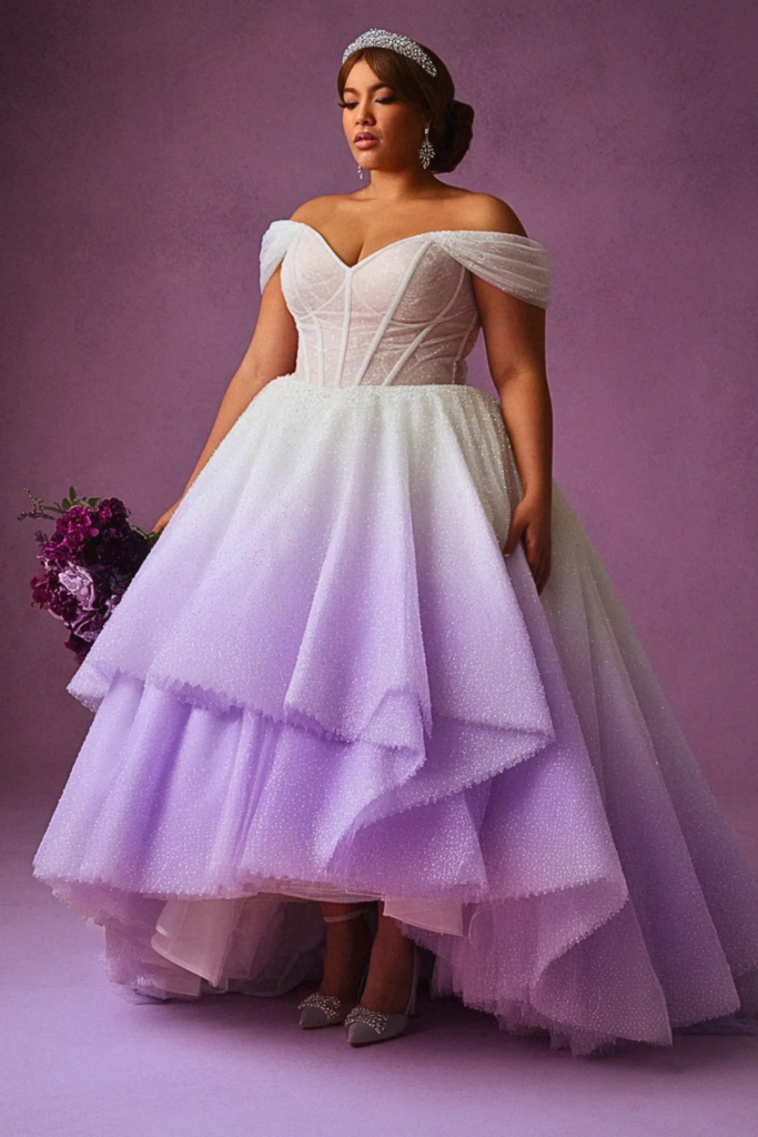 Lavender Ombré Ball Gown