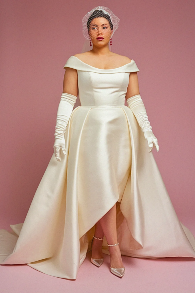 Satin Cowl Back Bias-Cut Dress
