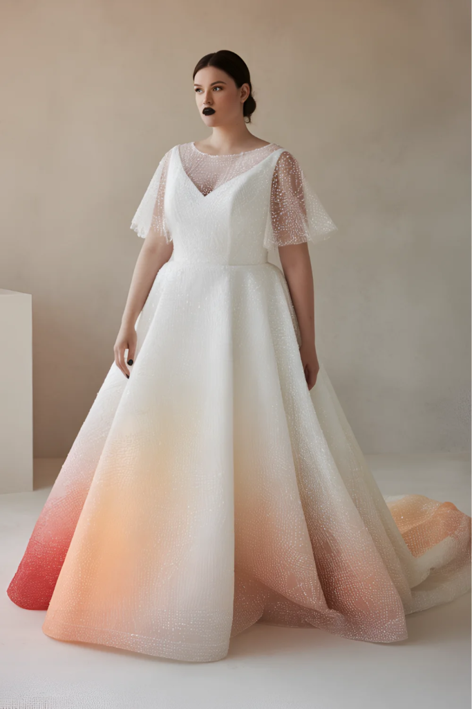 Rainbow Ombre Bridal Gown