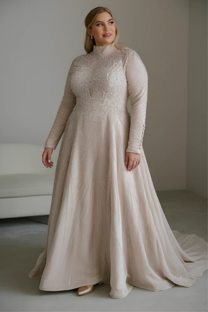 Winter Velvet Wedding Gown