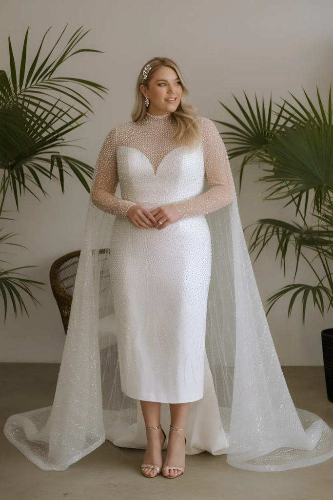 Balloon Sleeve A-Line Dress