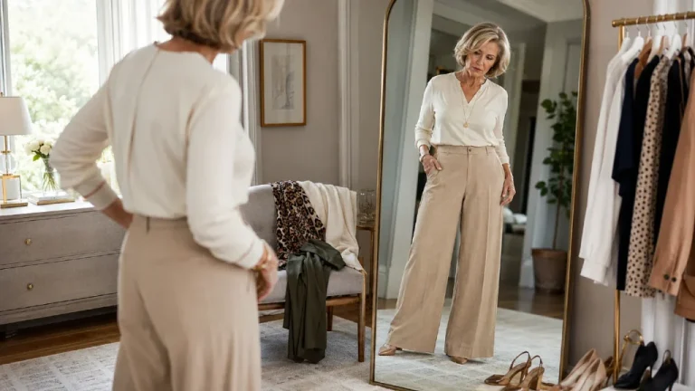 How to Wear Wide Leg Pants Over 50 Without Looking Overwhelming