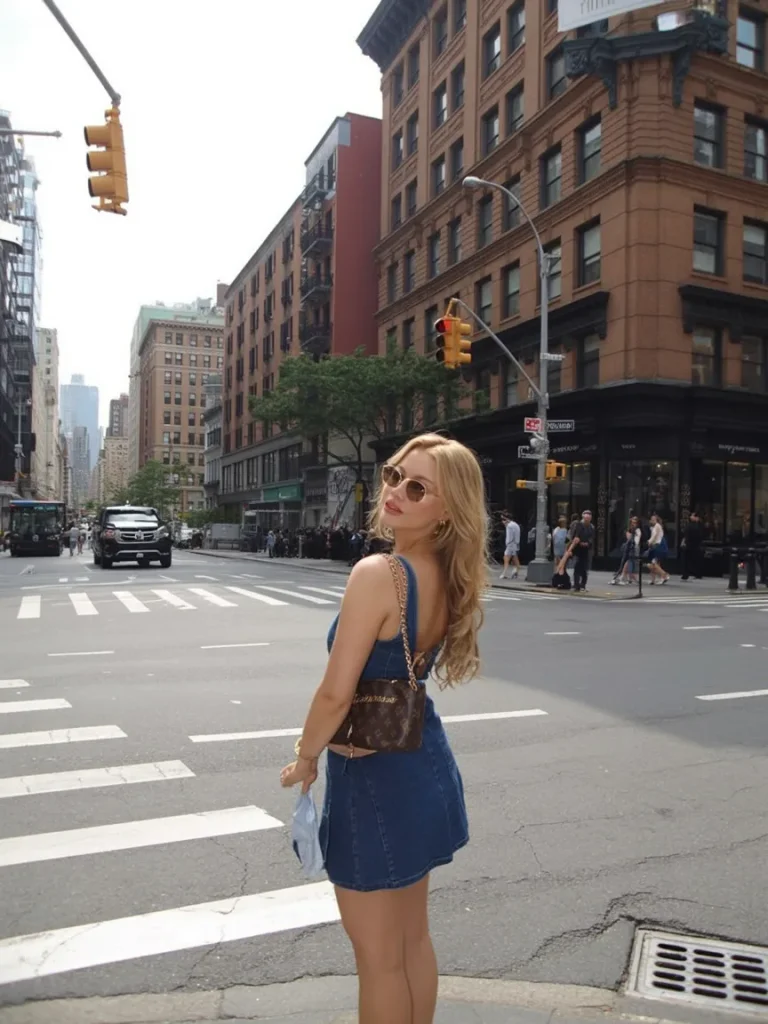 Denim Mini Dress with Downtown Summer Energy