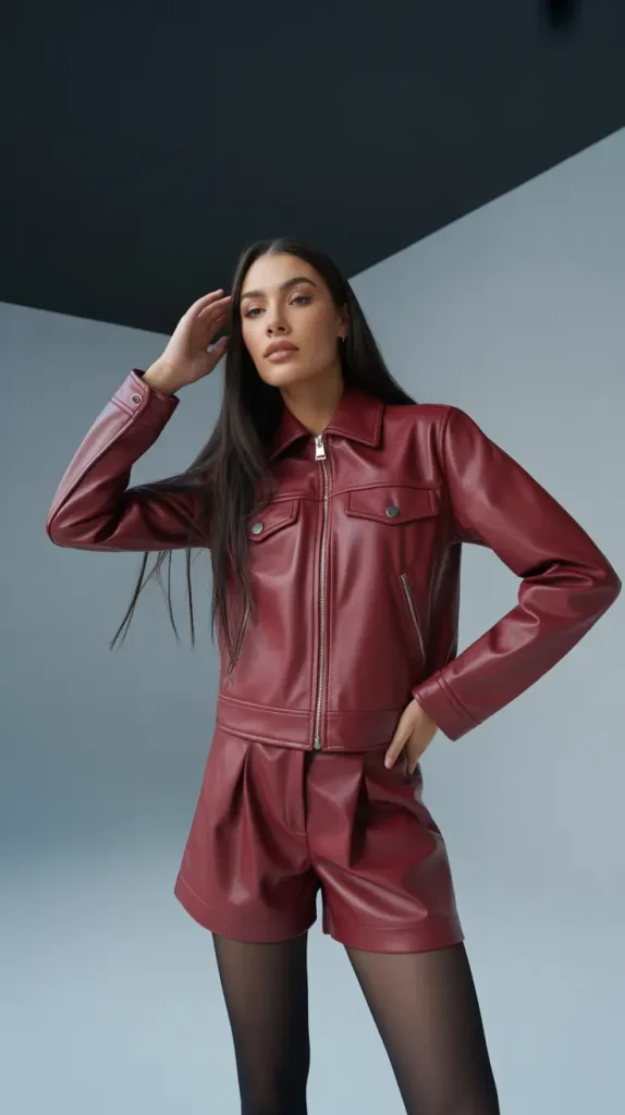 Cherry-Toned Power: The Leather Moment