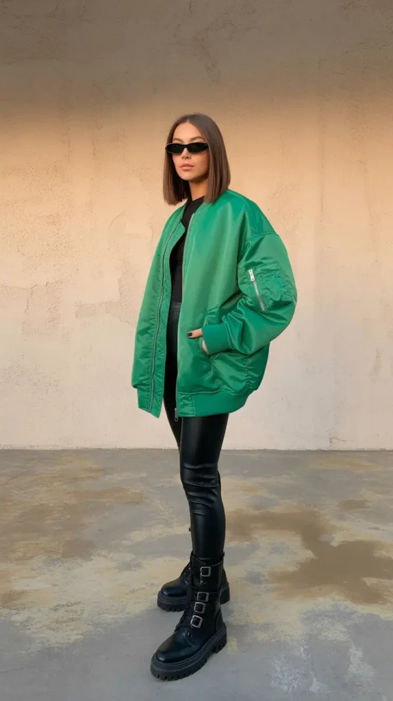 Emerald Edge: Statement Outerwear