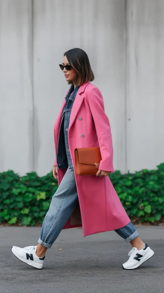 Bold Motion: The Pink Coat Statement
