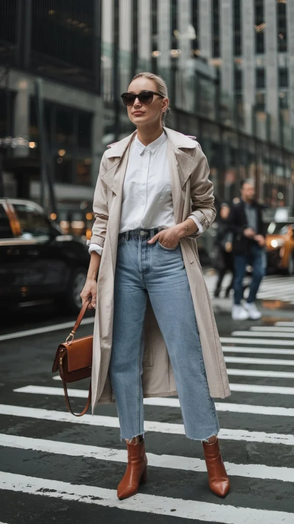 Classic Trench Meets Casual Chic