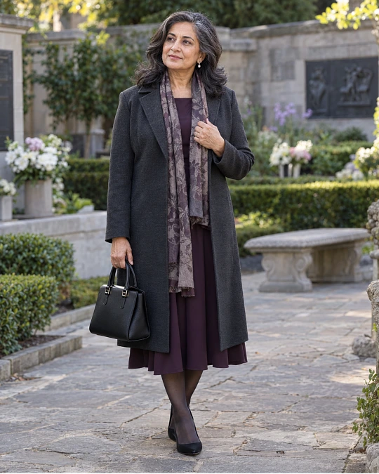 Personal style ideas for what to wear to a funeral over 50