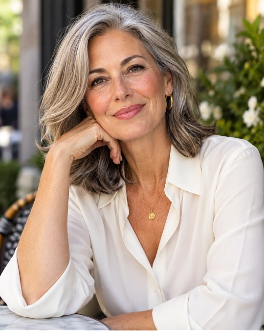 Flattering colors and accessories that help women feel beautiful at 50