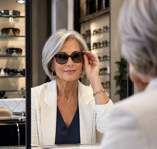 Choosing sunglasses with balanced frame proportions for women over 50