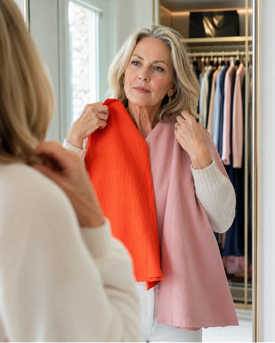 Why flattering clothing colors can change over time after 50