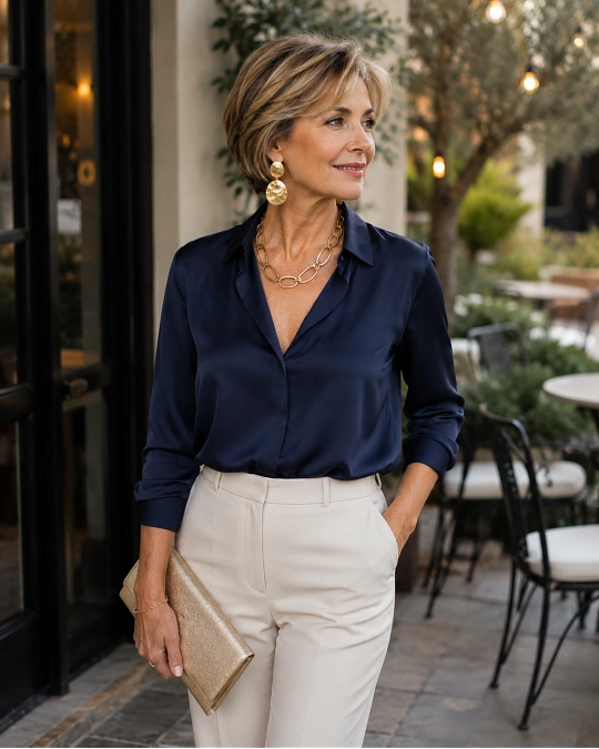 Chic outfits for women over 50 with one statement detail
