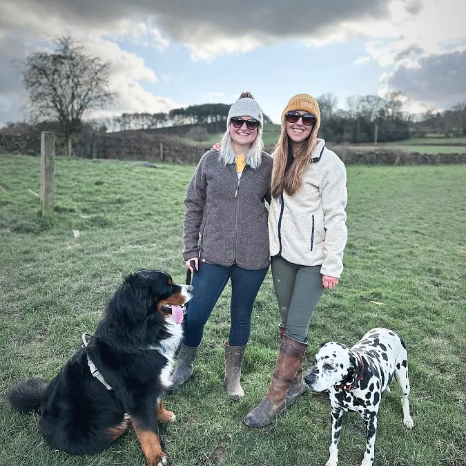 Fleece jackets and slim trail pants hiking outfits for women over 50