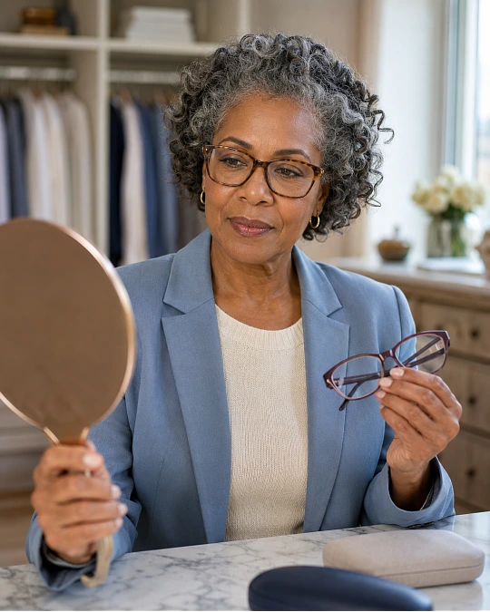 Choosing glasses based on facial features instead of face shape charts