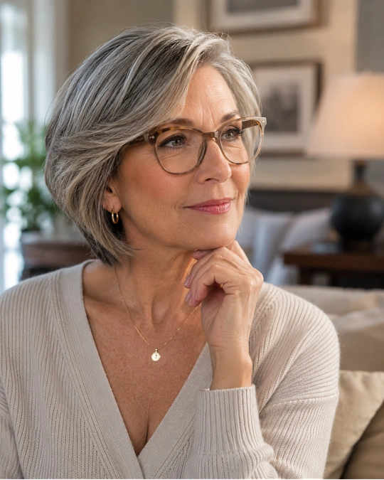 How to avoid overpowering details in glasses frames for women over 50