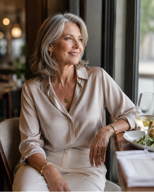 Comfortable fabrics and fits for date night over 50