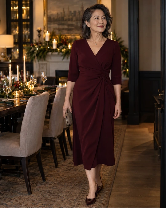 Modern Christmas party dresses for women over 50