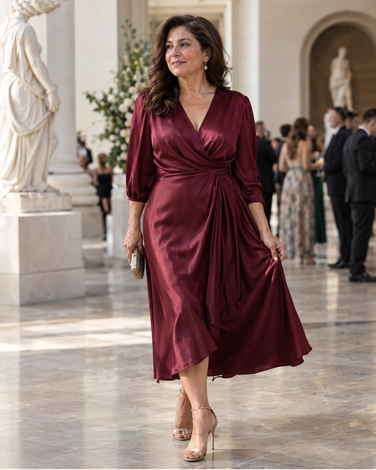 Elegant wedding fabrics and colors for women over 50