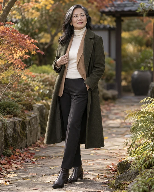 Layered fall outfits for women over 50