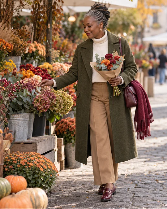Fall color palette for women over 50 outfits