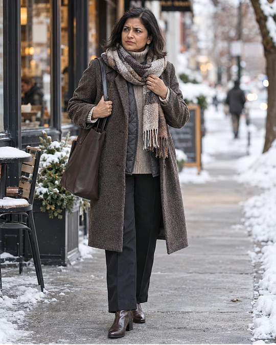 How to Layer Clothes in Winter Over 50 Without Feeling Bulky