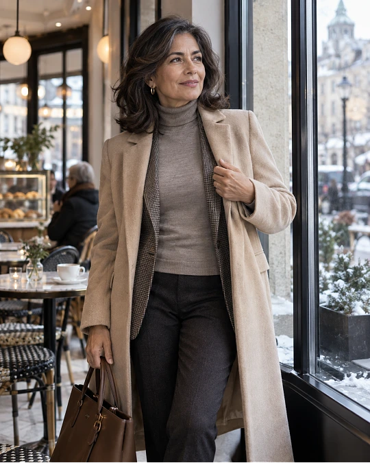 Fine knit sweaters for women over 50 winter capsule