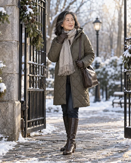 Winter boots and accessories for stylish outfits over 50