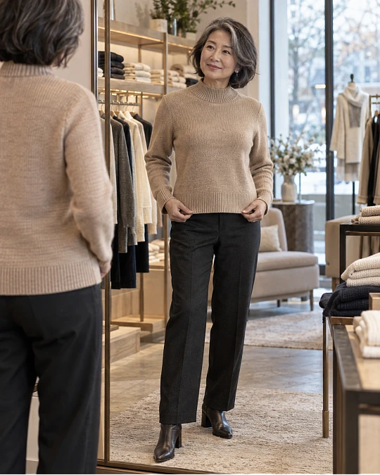 Winter knitwear for women over 50