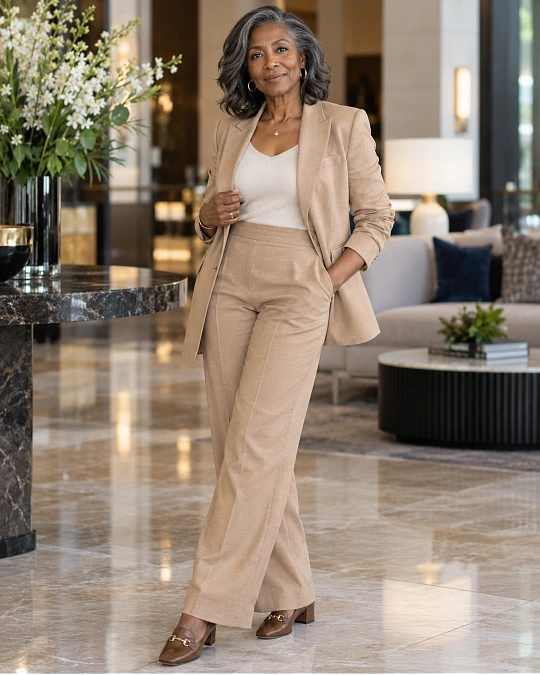 Soft tailoring fashion trend for women over 50 in 2026
