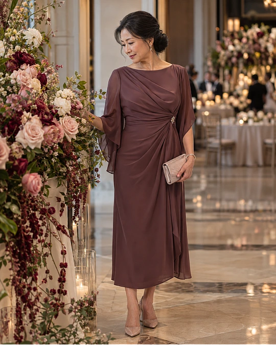 Mother of the groom wedding outfit over 50 coordinated with wedding colors
