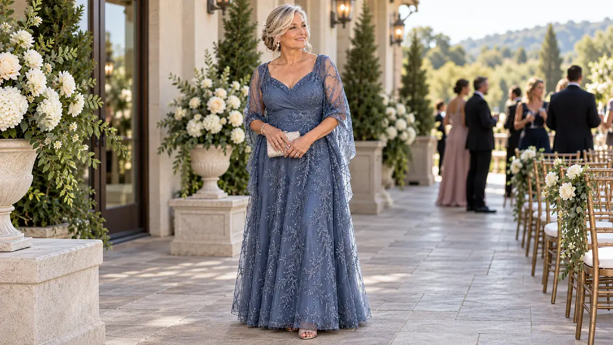 What to wear as mother of the groom over 50 in an elegant wedding outfit