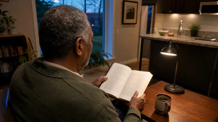 Retirement community maintenance freeing time for reading and daily activities