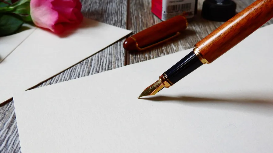 Luxury stationery and fountain pens used for meaningful letters