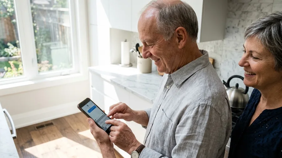 Low-maintenance check-in social habit for staying connected at 70