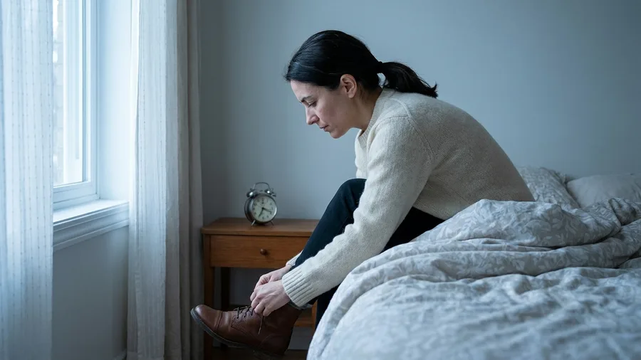 Senior maintaining a consistent morning schedule for a resilient daily routine