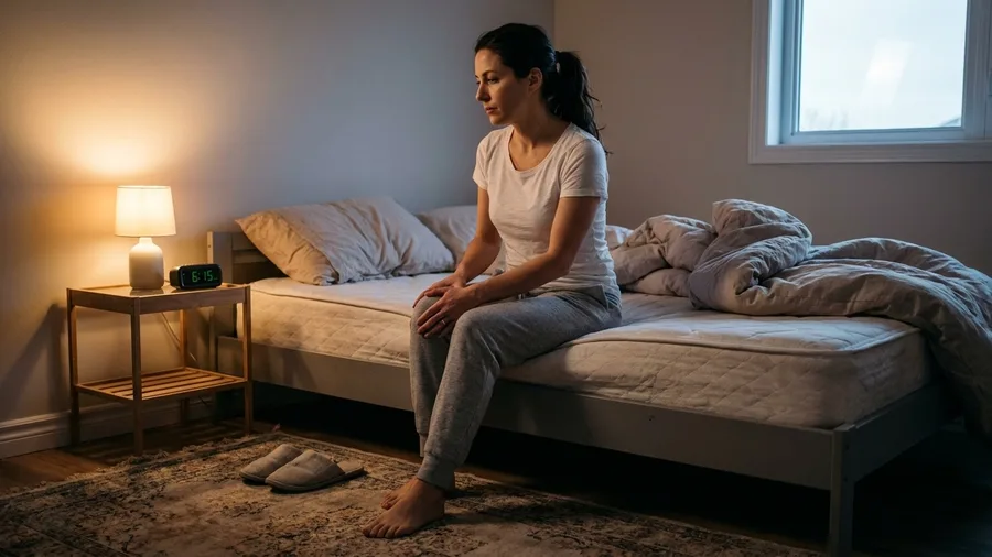 Senior separating a temporary physical setback from negative thoughts about aging