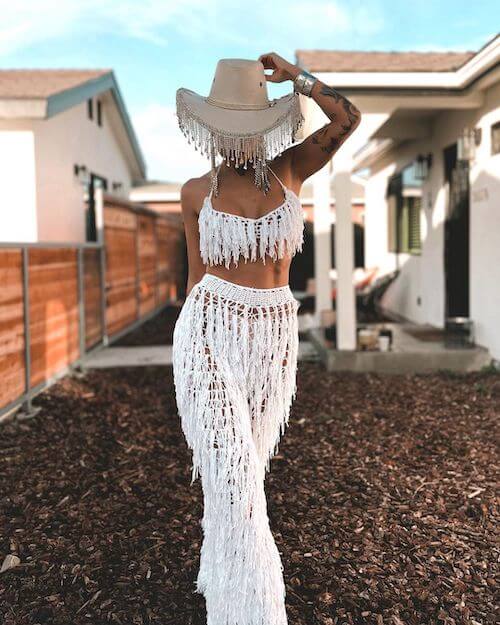 Boho chic Coachella outfit