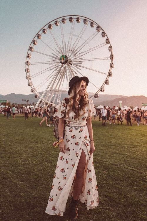 Maxi dress Coachella outfit