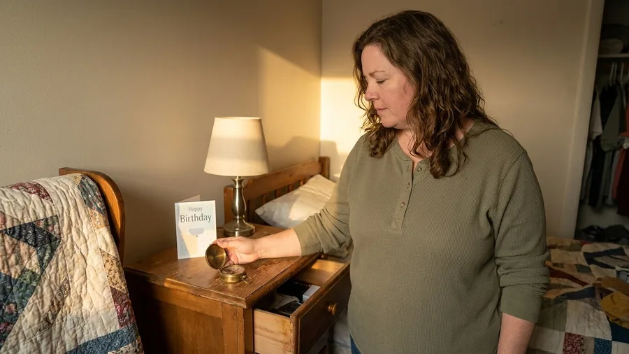 Grandparent passing down a meaningful personal keepsake to a grandchild