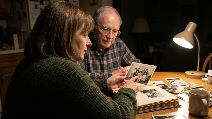 Grandparent sharing honest family history and stories with a grandchild
